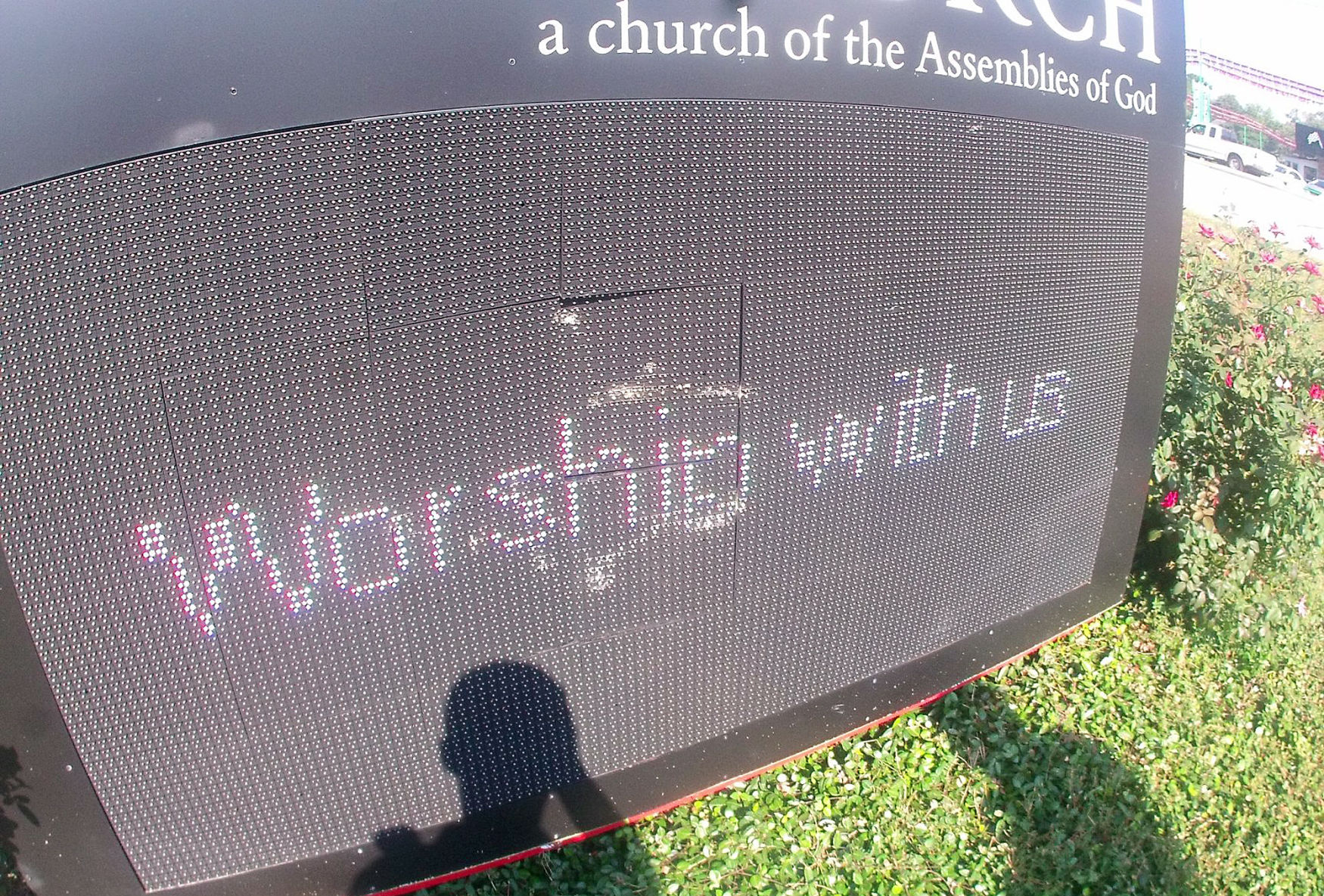 White Oak church sign damaged